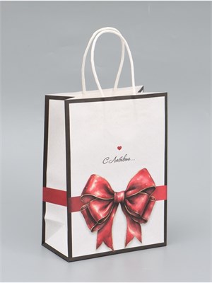 Пакет подарочный крафтовый «С любовью» 15*21*8см, 120г/м² 127581