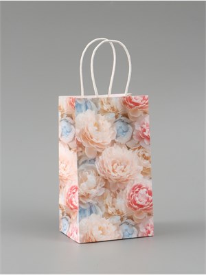 Пакет подарочный «Цветы», 12*21*9см 127583
