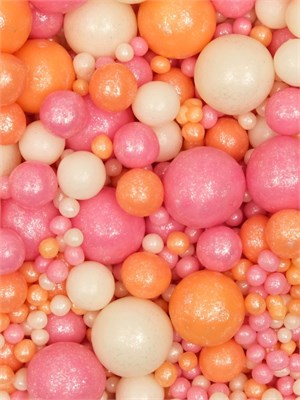 Кондитерская посыпка с мягким центром «Жемчуг» персиковый, розовый, белая, 50гр 127611