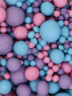 Кондитерская посыпка с мягким центром матовая «Жемчуг» розовая, сиреневая, голубая, 50гр 127614