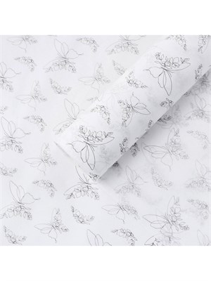 Бумага упаковочная тишью «Бабочки», 50*70см 1лист 127637