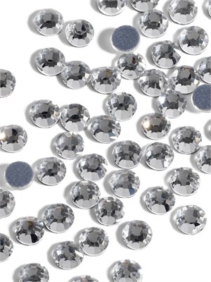Стразы термоклеевые «Круг», стеклянные, d4мм, 100шт, цв серебряный 10493