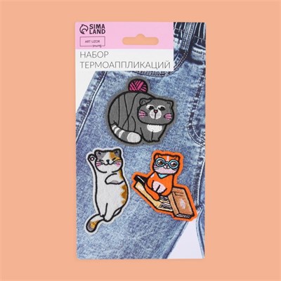 Н-р термоаппликаций «Котики», 3шт 105903