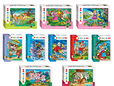 Пазл «Любимые герои сказок», 54 элемента, МИКС 110692