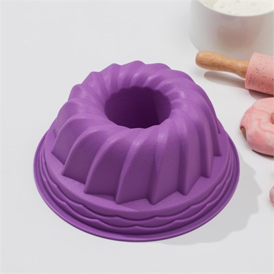 Форма силикон д/выпечки Доляна «Немецкий кекс. Заварное печенье», 19×19см, цвет МИКС 117452