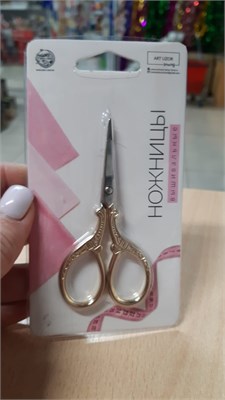 Ножницы для вышивания «Ажурные», 3,5", 9см, цвет золотой 34619
