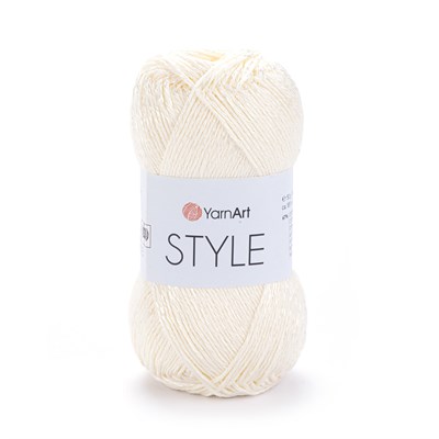 Пряжа YarnArt style №652 молочный 127630
