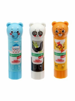 Клей карандаш BRAUBERG KIDS, 9гр, МИКС 1шт 128857