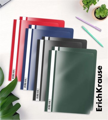Папка-скоросшиватель А4, 140мкм, ErichKrause Fizzy Classic, пластиковая, микс 1шт 128934