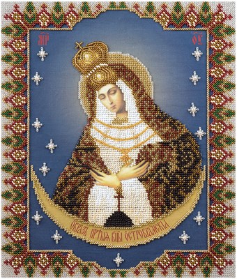 Панна н-р д/вышивки бисером икона божией Матери Остробрамская ЦМ-1754  - фото 6224