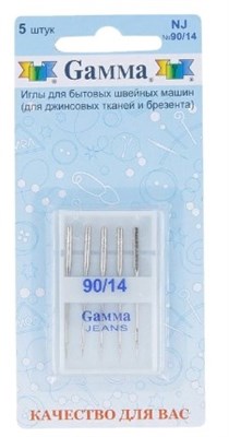 Иглы д/быт швейн маш д/джинсовых тканей и брезента №90/14 5шт  14885 - фото 6987