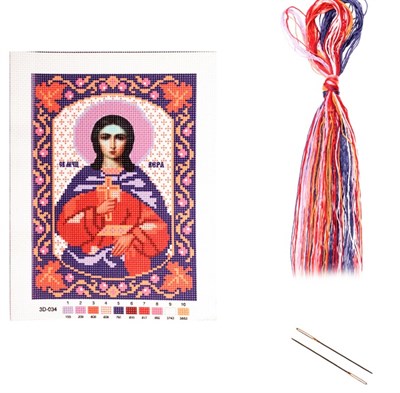 Набор для вышивания крестиком «Святая Мученица Вера» размер основы: 21,5*29 см - фото 7129