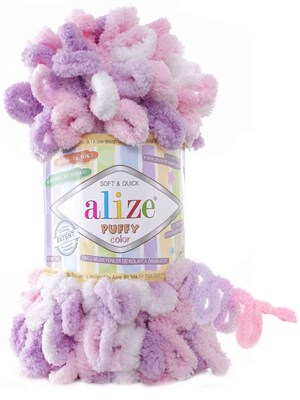 Пряжа Alize Puffy Color 100% Микрополиэстер 100гр №6051 - фото 7255