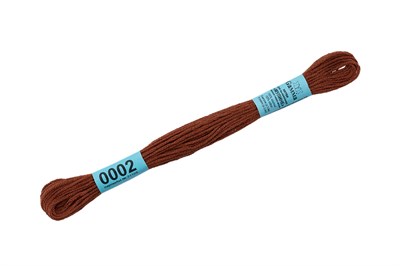 Нитки д/вышивания "Gamma" мулине 100% хлопок 8м №0002 коричневый 1109 - фото 7787