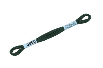 Нитки д/вышивания "Gamma" мулине 100% хлопок 8м №0960 т.зеленый 16564 - фото 7815