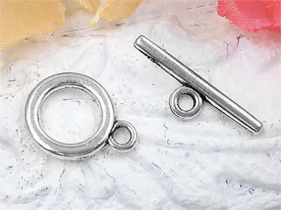 Тоггл маленький округлый 14*11мм и 15*5,5мм Античное серебро (литьё) 10568 - фото 8084