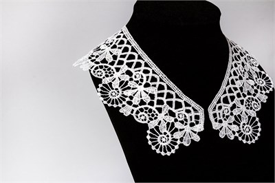 Воротник из гипюра 6,5*23см VGM-65-04 1 пара цв. белый 7530 - фото 9925