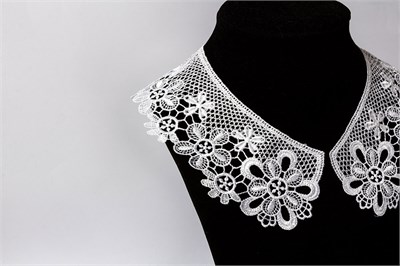 Воротник из гипюра 6,5*23см VGM-65-01 1 пара цв. черный 7532 - фото 9927