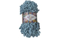 Пряжа Alize Puffy Fine 100% микрополиэстер 100г/14м №414 Лазурный 454