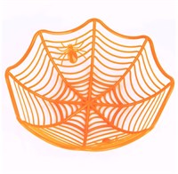 Фруктовая корзина "Паутина с пауками" 28*28см, цвет оранжевый