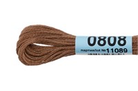 Нитки д/вышивания "Gamma" мулине 100% хлопок 8м №0808 коричневый 21667