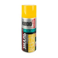 Краска аэрозоль универсальная глянцевая Желтая KUDO, 520мл 31428