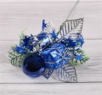 Декор "Зимняя сказка" шарик подарок бубенчик 15 см, синий