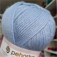 Пехорка Мериносовая 100гр 50% шерсть 50% акрил цв. Голубое небо 177 15081