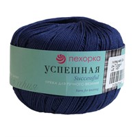 Пехорка Успешная 100% хлопок 50гр цв. 04 т. синий 104650