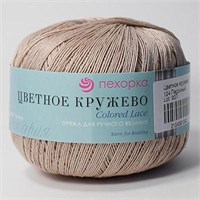 Пехорка Цветное кружево 100% хлопок 50г цв. 124 песочный 33412