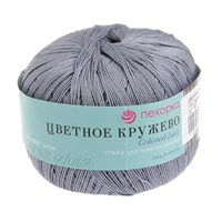 Пехорка Цветное кружево 100% хлопок 50г цв. 174 стальной 22047