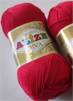 Пряжа Alize Diva 100% микрофибра цв.396 Мак 104890