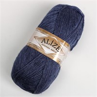 Пряжа Alize Angora gold 80% акрил/20% шерсть 100гр, цв.203 Джинс-меланж 