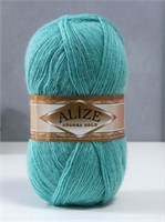 Пряжа Alize Angora gold 80% акрил/20% шерсть 100гр, цв.462 Морская зелень