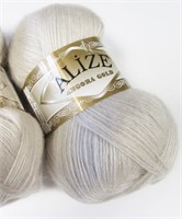 Пряжа Alize Angora gold 80% акрил/20% шерсть 100гр, цв.599 Слоновая кость