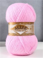 Пряжа Alize Angora gold 80% акрил/20% шерсть 100гр, цв.185 Св.розовый