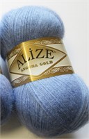 Пряжа Alize Angora gold 80% акрил/20% шерсть 100гр, цв.40 Голубой 104937