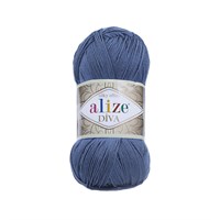 Пряжа Alize Diva stretch 8% эластик/92% микрофибра 100гр, цв.353 Джинс