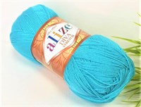 Пряжа Alize Diva stretch 8% эластик/92% микрофибра 100гр, цв.376 Бирюза 104975