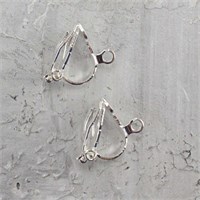 Основа д/клипс 6*12мм, 2 пары, цв. св.серебро 105635