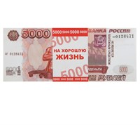 Пачка купюр д/выкупа «5000», 80шт