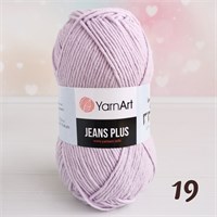 Пряжа YarnArt Jeans Plus 55% хлопок/45% полиакрил, 100гр, №19 Нежн.сиреневый