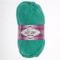 Пряжа Alize cotton gold 55% хлопок/45% акрил №610 Зел.бирюза