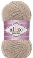 Пряжа Alize cotton gold 55% хлопок/45% акрил №152 Бежевый меланж