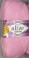 Пряжа Alize cotton gold 55% хлопок/45% акрил №518 Розовый