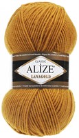 Пряжа Alize lanagold classic 51% акрил/49% шерсть 100гр №645 Горчица