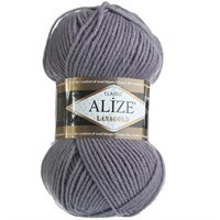 Пряжа Alize lanagold classic 51% акрил/49% шерсть 100гр №348 Графит