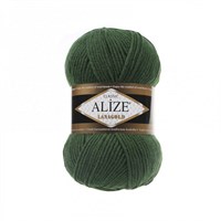 Пряжа Alize lanagold classic 51% акрил/49% шерсть 100гр №118 Зеленая трава