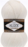 Пряжа Alize lanagold classic 51% акрил/49% шерсть 100гр №450 Жемчужный