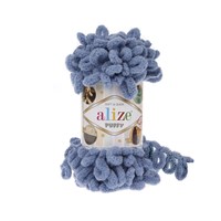 Пряжа Alize Puffy 100% Микрополиэстер 100гр №374, св.джинс